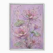 Jeweled Botanical Relief Painting #SG137
