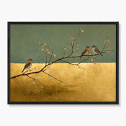 Birds on Golden Horizon Painting #TX004
